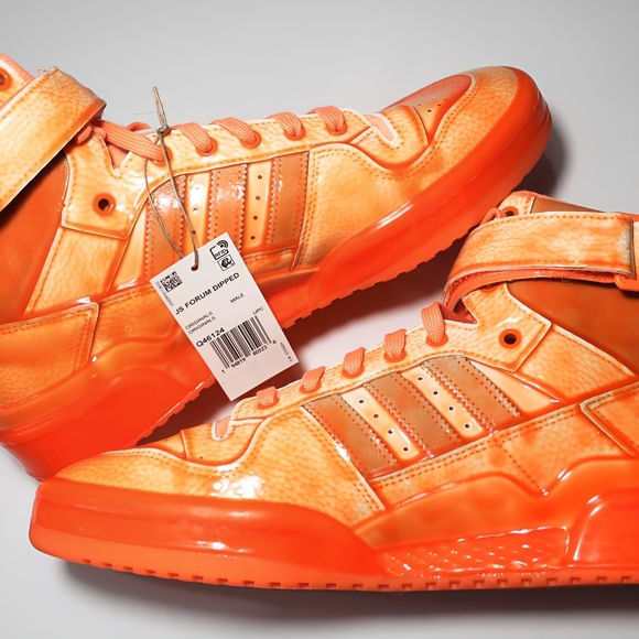 🔥New Adidas JEREMY SCOTT x Forum High ‘Dipped Orange’ (Q46124) Men's Size 12-14 - Picture 2 of 8